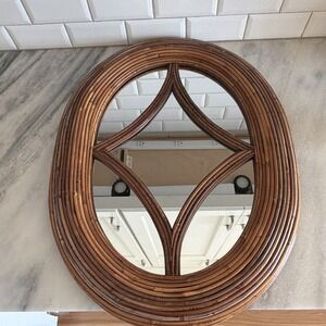 Stunning Rare Vintage Bamboo/pencil Reed Mirror GW997